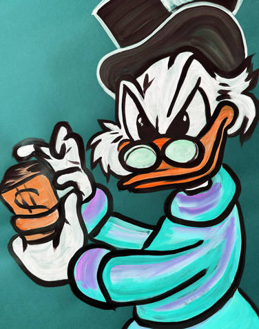 Aqua Scrooge - Art Print