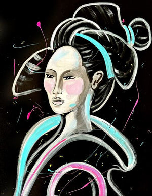 Colorful Geisha #2 - Art Print