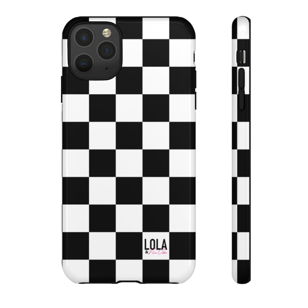 Black Checker iPhone Case
