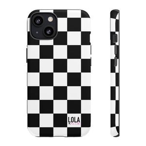 Black Checker iPhone Case