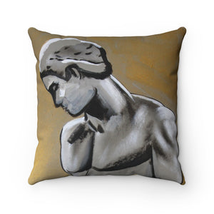 Male Sculpture Accent Pillow