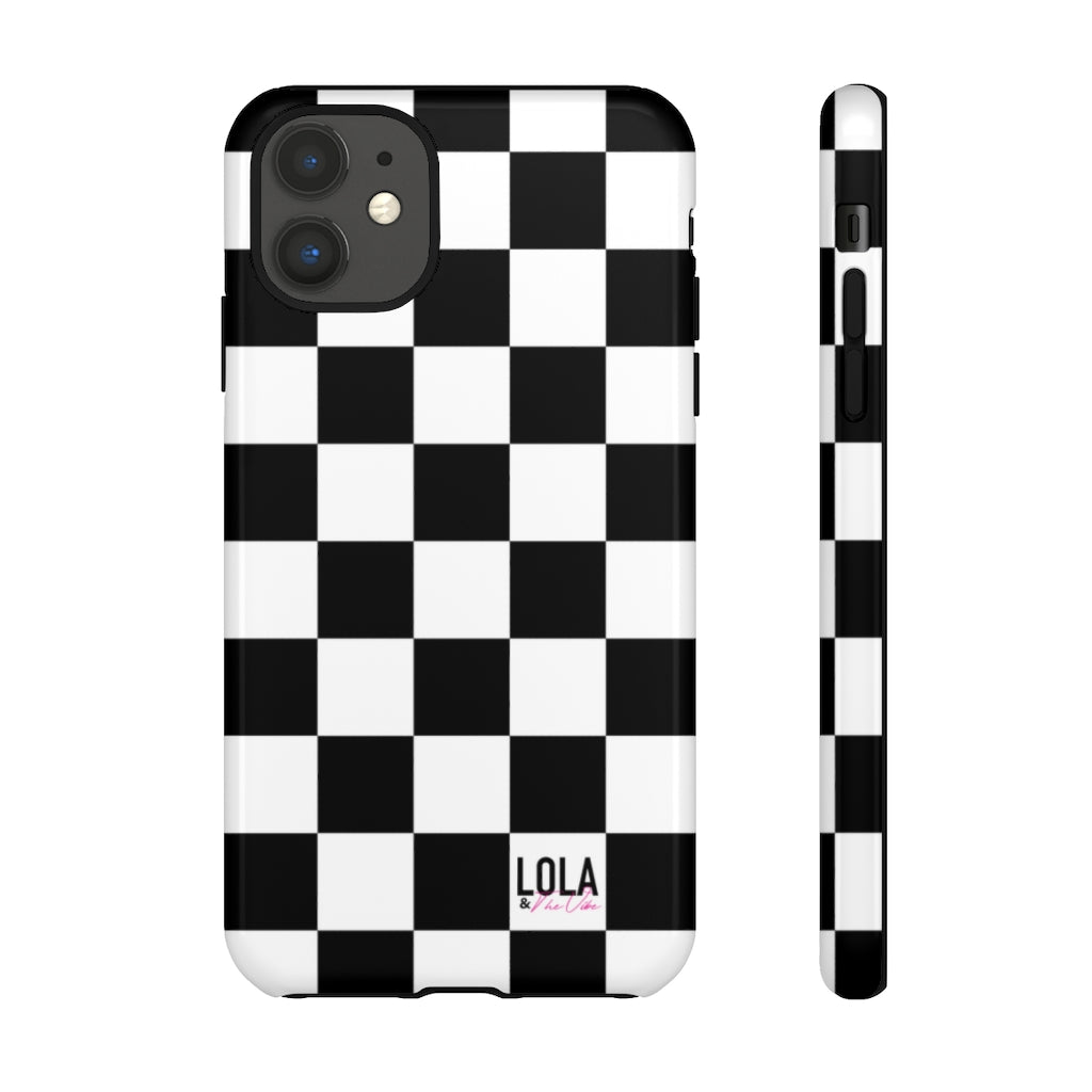 Black Checker iPhone Case