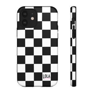 Black Checker iPhone Case