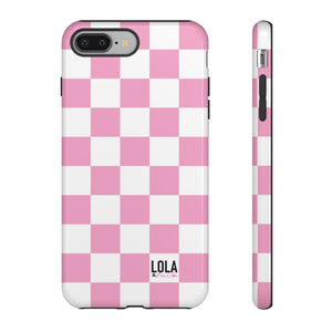 Pink Checker iPhone Case