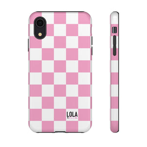 Pink Checker iPhone Case