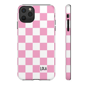 Pink Checker iPhone Case