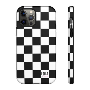 Black Checker iPhone Case