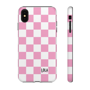 Pink Checker iPhone Case