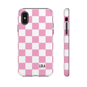 Pink Checker iPhone Case