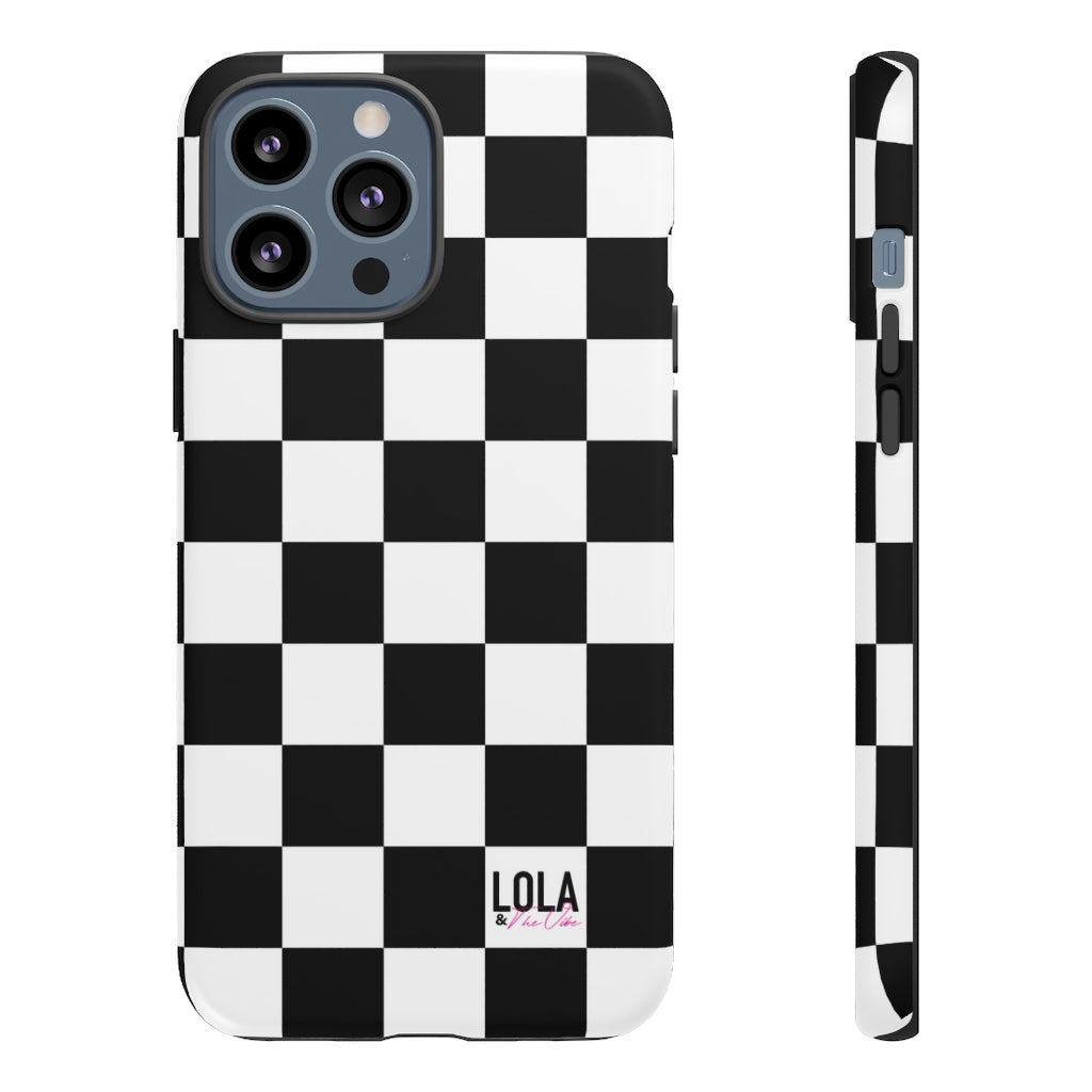 Black Checker iPhone Case