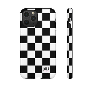 Black Checker iPhone Case