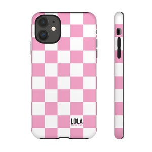 Pink Checker iPhone Case