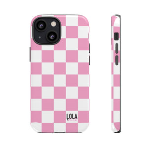 Pink Checker iPhone Case